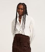 Camisa em Tricoline com Pregas nas Mangas - 2