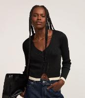 Blusa em Tricô com Botões e Babadinho Contrastante - 3