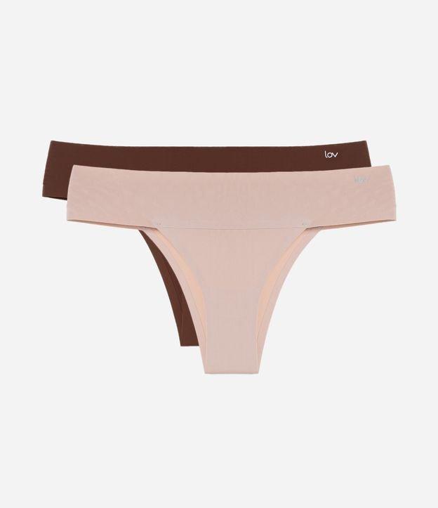 Kit 02 Calcinhas Biquíni em Microfibra Corte a Fio - 1