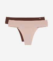 Kit 02 Calcinhas Biquíni em Microfibra Corte a Fio - 1