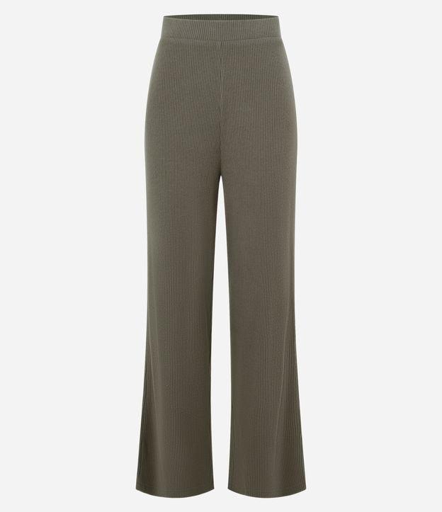 Calça Reta Texturizada com cós Fixo e Malha Quentinha - 1