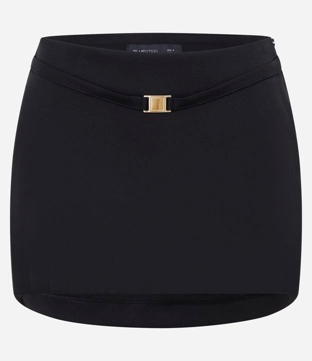 Mini Saia em Alfaiataria com Aviamento na Cintura - 1