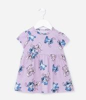 Vestido Infantil com Estampa do Stitch e Angel - Tam 0 a 18 meses - 1