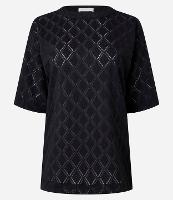 Blusa Alongada com Textura em Losangos - 1