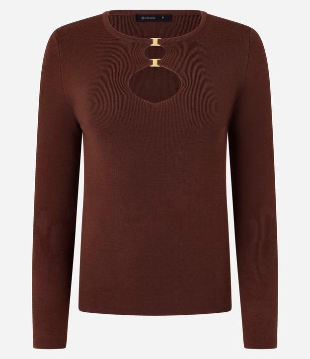 Blusa em Viscose com Vazados e Fivelas no Busto - 1