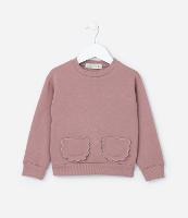 Casaco Infantil com Bolsinhos de Nuvem - Tam 1 a 6 Anos - 2