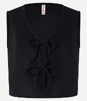 Blusa Colete em Suede com Amarrações Frontais - 1