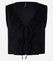 Blusa Colete em Suede com Amarrações Frontais - 3