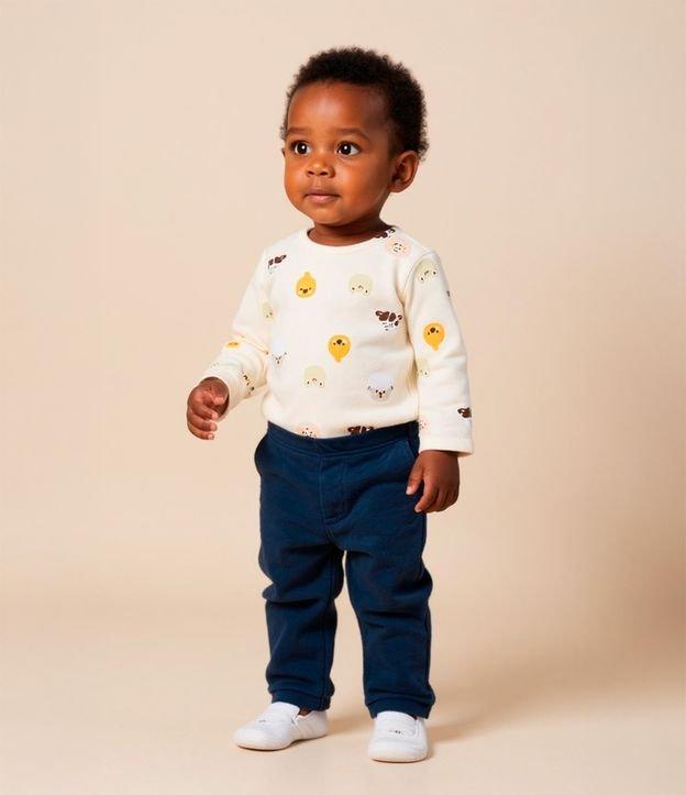 Conjunto Infantil em Suedine com Bordado de Ovelhinha - Tam RN a 18 meses - 2