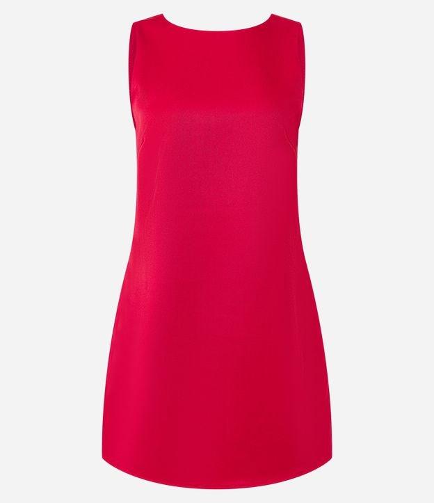 Vestido Curto em Crepe com Laços nas Costas Decotadas - 2