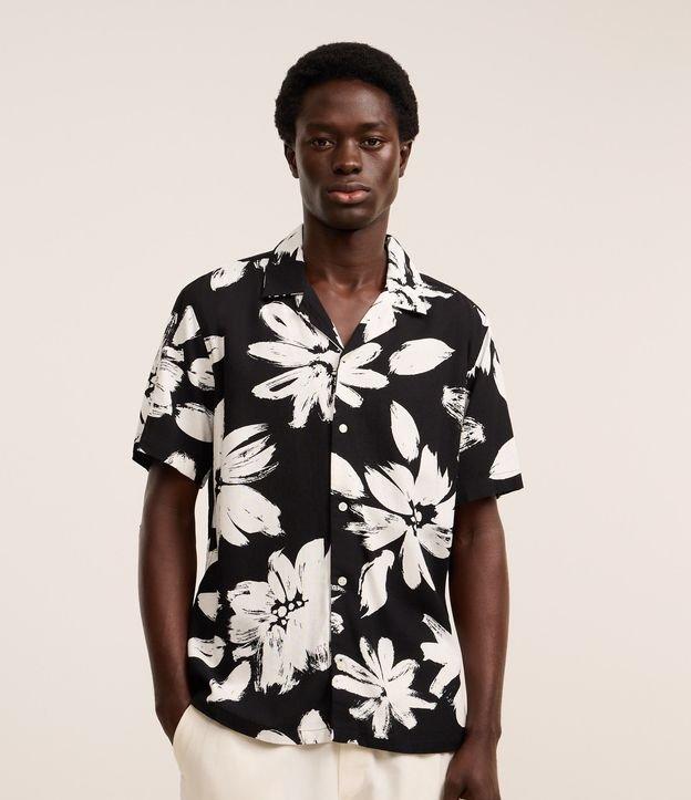 Camisa Boxy em Viscose e Linho com Estampa Floral - 2