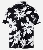 Camisa Boxy em Viscose e Linho com Estampa Floral - 1