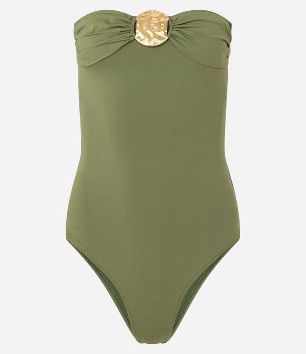 Maiô Tomara que Caia em Microfibra com Aviamento Metalizado - 1