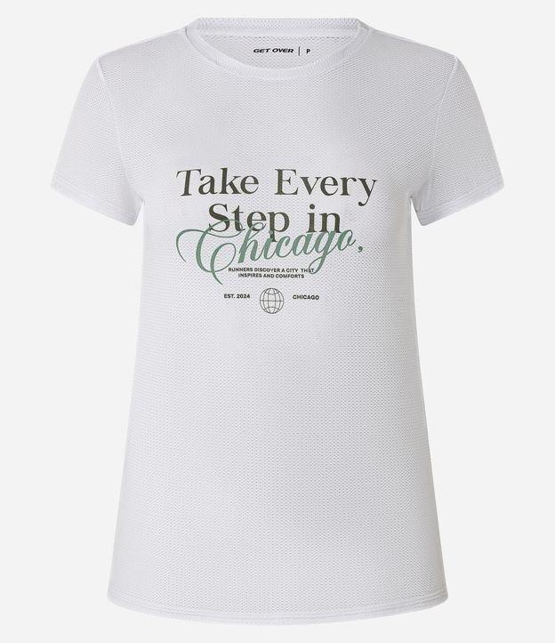 Camiseta Esportivo em Microfibra Texturizada com Estampa Every Step - 1