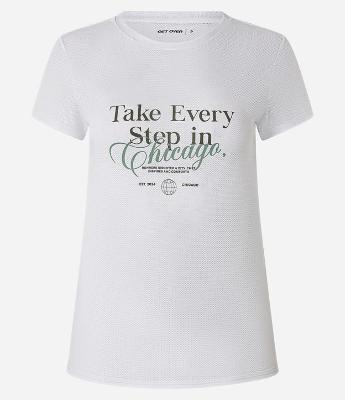 Camiseta Esportivo em Microfibra Texturizada com Estampa Every Step