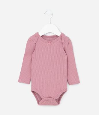 Body Infantil Canelado Básico - Tam RN a 18 meses