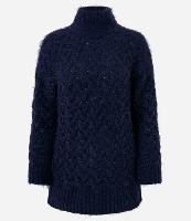 Suéter em Tricô Peluciado com Ponto Trançado - 1