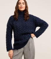 Suéter em Tricô Peluciado com Ponto Trançado - 2