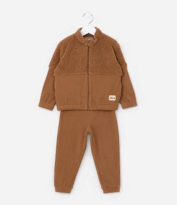 Conjunto Infantil Quentinho com Recorte em Sherpa - Tam - 1 a 5 Anos