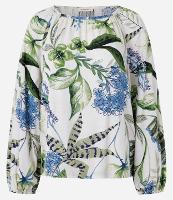 Blusa em Viscose com Decote Canoa e Estampa Floral - 1