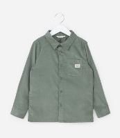 Camisa Infantil em Veludo Cotelê com Bolsinho - Tam 1 a 6 anos - 1