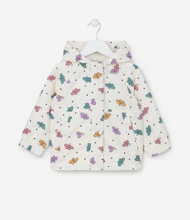 Jaqueta Quebra Vento Infantil com Estampa Borboletas - Tam 1 a 5 Anos - 1