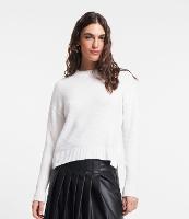 Suéter em Tricô Mousse com Cava Deslocada - 1