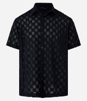 Camisa em Algodão com Estampa Xadrez e Textura - 1