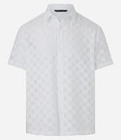 Camisa em Algodão com Estampa Xadrez e Textura - 1