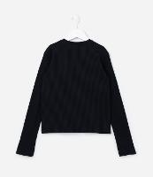 Camiseta Infantil Canelada com Bordado Margaridas - Tam 5 a 14 Anos - 1