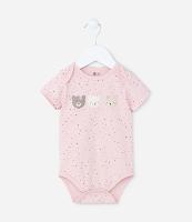 Body Infantil em Algodão com Estampa Bichinhos - Tam RN a 18 meses - 1