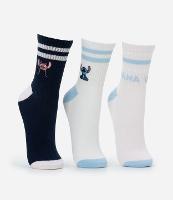 Kit 03 Meias Cano Médio em Algodão com Bordado Stitch e Angel - 3