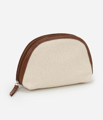 Nécessaire Trapezio com Texturas em Algodão