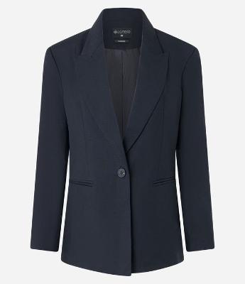 Blazer Oversized em Alfaiataria com Botão Único