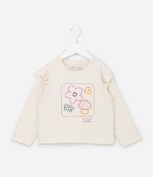 Blusa Infantil com Babadinhos e Estampa Cogumelo - Tam 1 a 6 Anos - 1