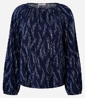 Blusa em Viscose com Decote Canoa e Estampa Ramos - 1