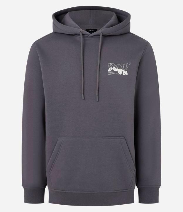 Casaco Comfort em Moletom e Estampa Lettering - 1