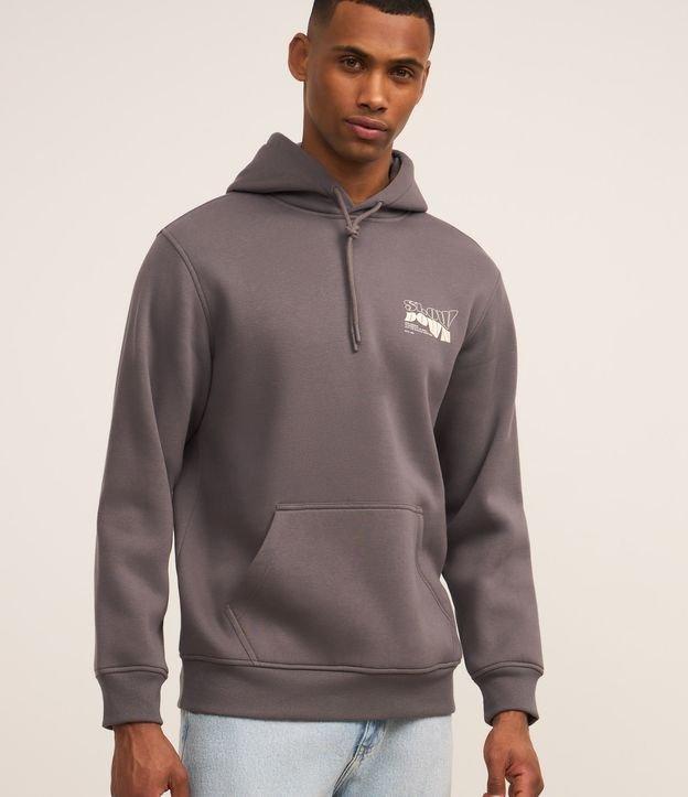 Casaco Comfort em Moletom e Estampa Lettering - 2