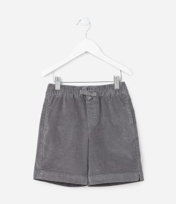 Bermuda Infantil em Veludo com Bolsos - Tam 5 a 14 Anos