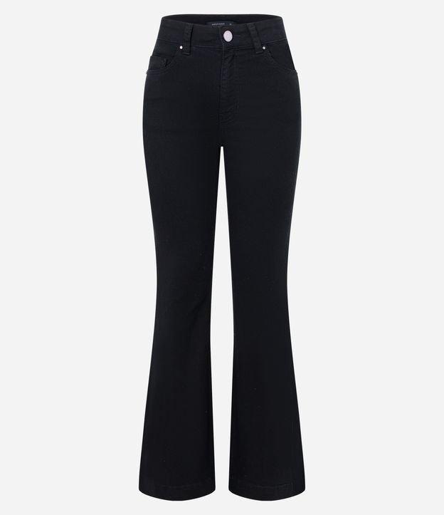 Calça Flare em Sarja com Cintura Alta - 1