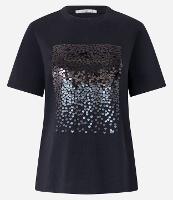 Camiseta Slim em Algodão com Bloco de Paetês - 1