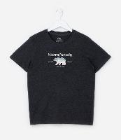 Camiseta Infantil com Lettering e Estampa Urso - Tam 5 a 14 Anos - 1