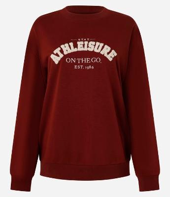 Casaco Fechado Esportivo em Moletom com Bordado Athleisure