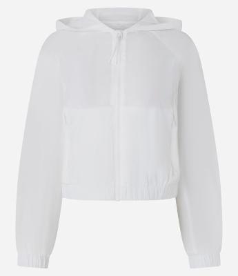 Jaqueta Corta Vento Esportiva Cropped com Saquinho