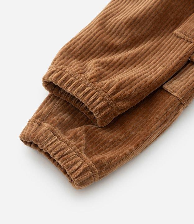 Calça Infantil em Veludo com Bolsos Cargo - Tam 1 a 6 Anos - 1