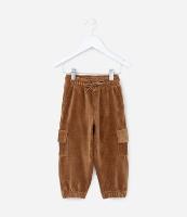 Calça Infantil em Veludo com Bolsos Cargo - Tam 1 a 6 Anos - 2