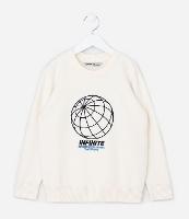 Suéter Infantil com Bordado Lettering Infinite - Tam 5 a 14 Anos - 2