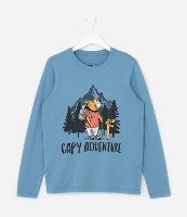 Camiseta Infantil com Estampa Capivara Aventureira - Tam 5 a 14 Anos - 1