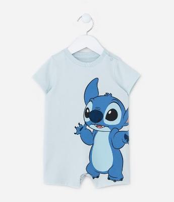 Macaquinho Infantil com Estampa do Stitch - Tam 0 a 18 meses