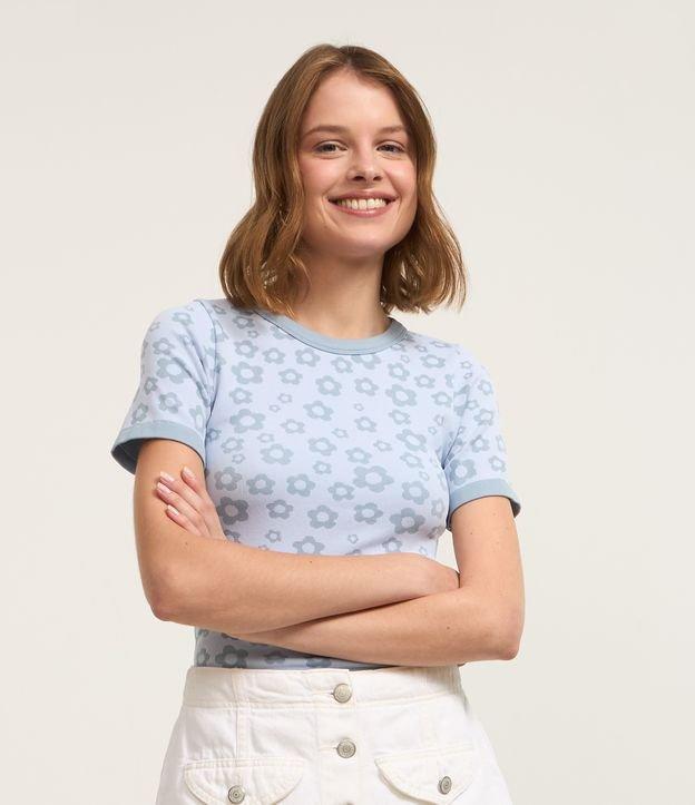 Blusa em Jacquard Seamless com Florzinhas - 1